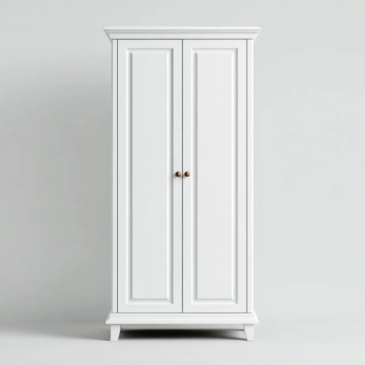 Szafa z 2 drzwiami biały 100 x 55 x 200 cm w prostokątnym MDF