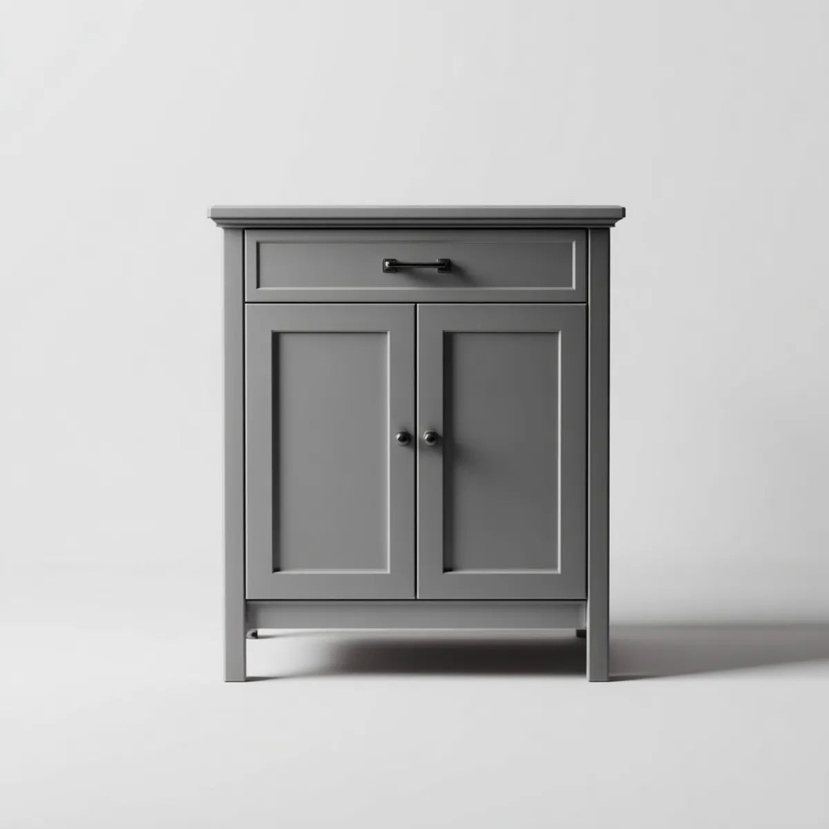 Szafka, Szara szafka na szafki łazienkowe w MDF 60 x 30 x 80 cm z szufladą i 2 drzwiami