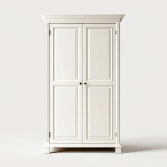 Szafa 2-drzwiowa biały prostokątna MDF 100 x 55 x 200 cm
