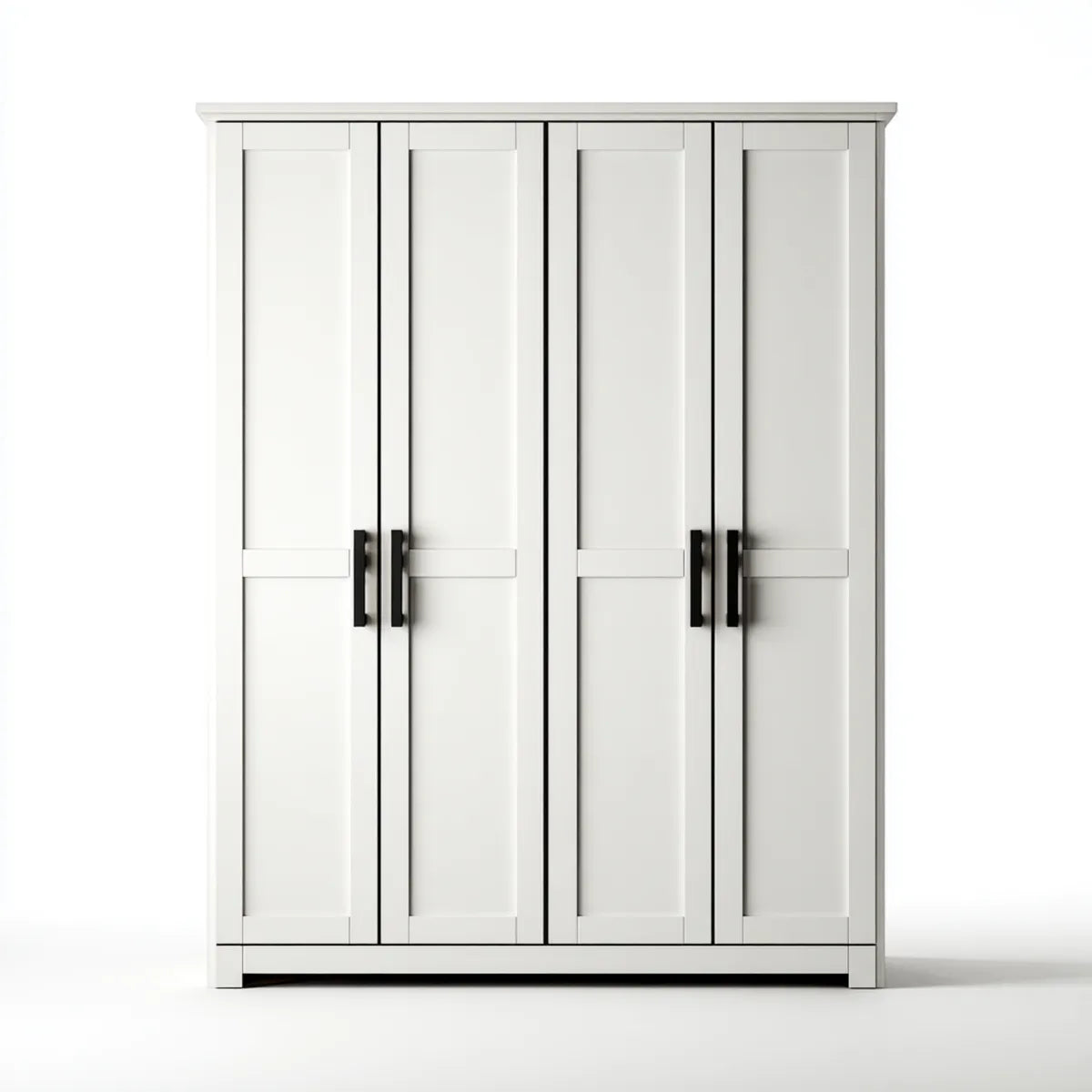 Szafa 4-drzwiowa biały 180 x 55 x 200 cm prostokątna MDF