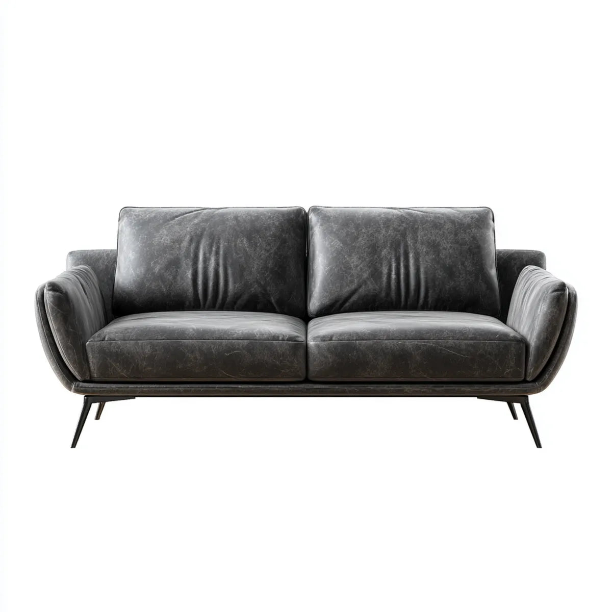 Sofa, 2 fotela szara PU 180 x 88 x 82 cm