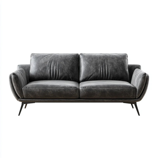Sofa, 2 fotela szara PU 180 x 88 x 82 cm