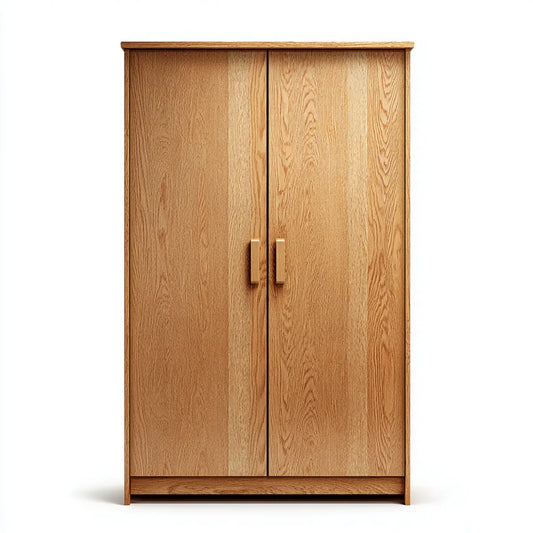 Szafa z 2 drzwiami naturalny dąb prostokątna 100 x 55 x 200 cm dęb fornirowany MDF