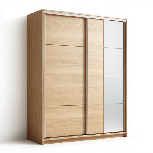Szafa z 2 drzwiami przesuwnymi szary dąb 180 x 60 x 220 cm w prostokątnym panelu melaminowym